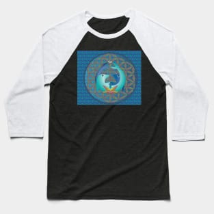 Lotus yin yang dolphins Baseball T-Shirt